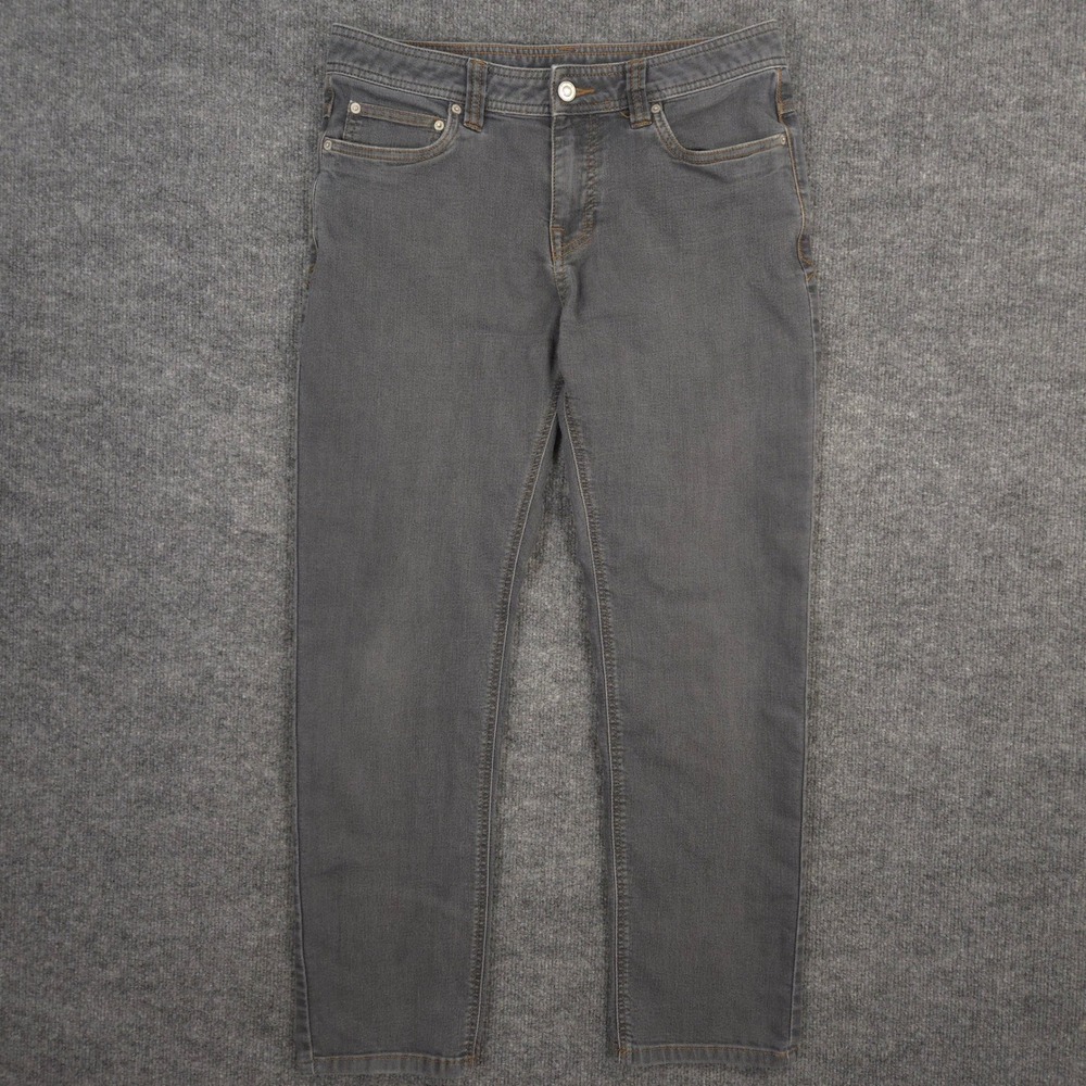 PrAna‎ Bridger Jean Mens 31X28* Gray Slim Straight Stretch Outdoor Hiking Casual